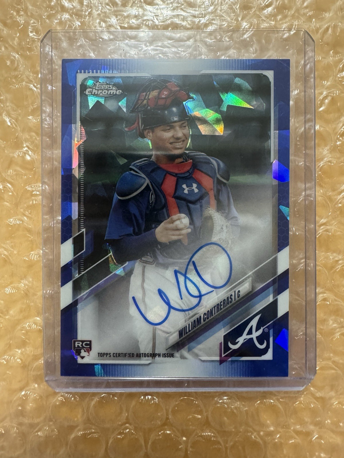 2021 Topps Chrome Sapphire Edition William Contreras Rc Auto