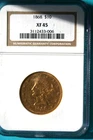 An 1868 $10 Liberty Eagle Gold Coin, Certified NGC XF45