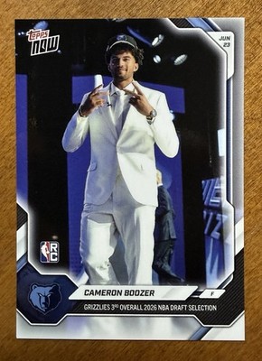 2026 Topps Now #CBOO Cameron Boozer Draft Night RC, In Hand