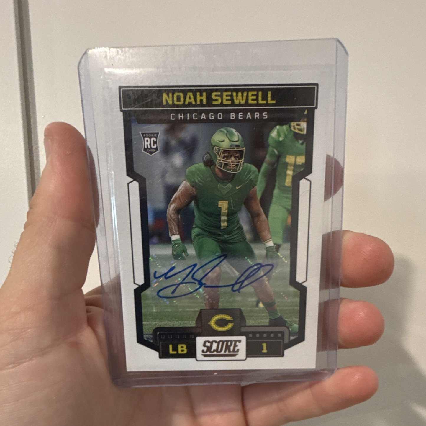 Panini 2023 Score Noah Sewell Rookie Auto Signatures #396 Chicago Bears