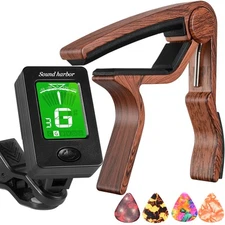 Guitar Capo With Guitar Tuner Clip Guitar Accessoriesor For Acoustic U