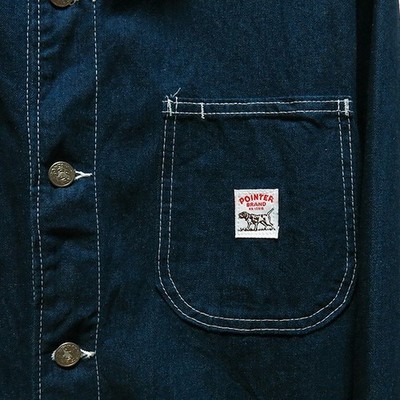 90s‼️ ⭐️ POINTER BRAND DENIM COVERALL Vtg 90s POINTER Denim Coverall Chore Coat Jacket Workwear men's 42