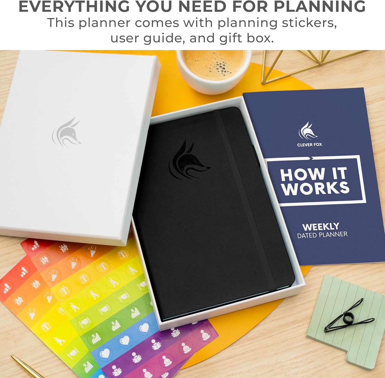 Clever Fox Dated Planner 2026-2027 – Weekly Life Planner Notebook for Time Man