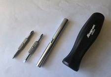 Snap On Tools Reversible Screwdriver 4 Pcs Set 4 Bits Flat Philips Sddd41 Black