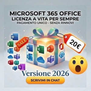 Microsoft 365 Office - Versione 2026 - Licenza a VITA