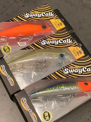 Aqua Wave Sway Call 90F Floating Minnow Lure Set of 3 Fishing Tackle Japan