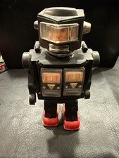 Horikawa 1960s Rotate-O-Matic Super Astronaut Robot Tin Toy For Parts Or Repair