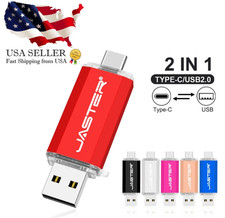 Type-C OTG USB Flash Drive 2-in-1 Memory Photo Stick Pen Drive Android PC Mac 2T