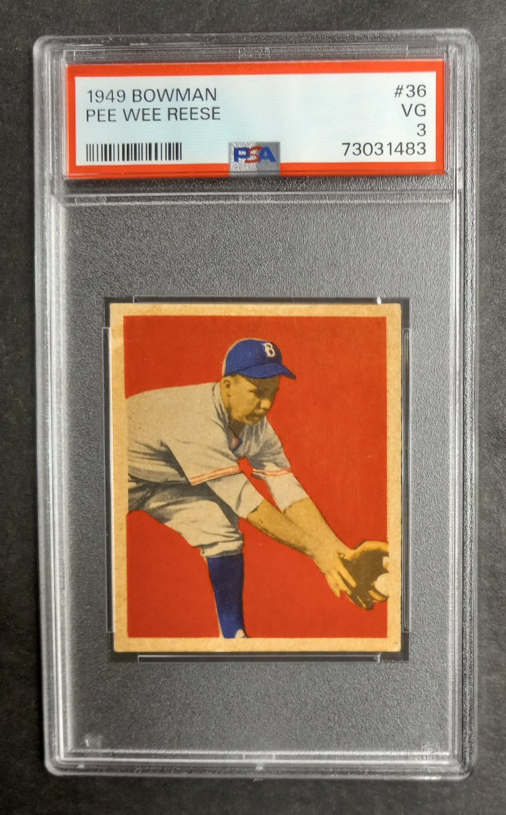 1949 Bowman - #36 Pee Wee Reese - HOF - PSA 3 VG