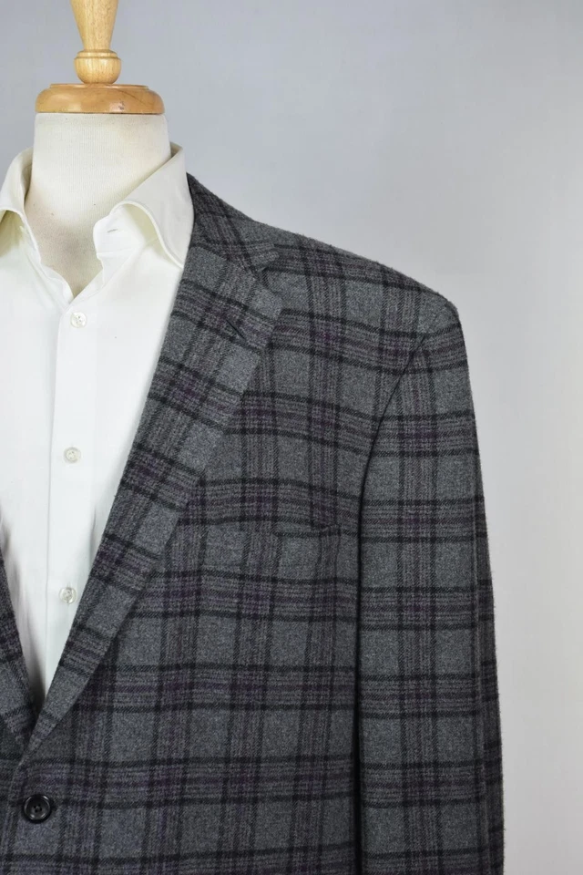 Oxxford Clothes Men's Fleece Wool Sport Coat Blazer Jacket 54 L MINT $$$$$ - Image 3 of 4