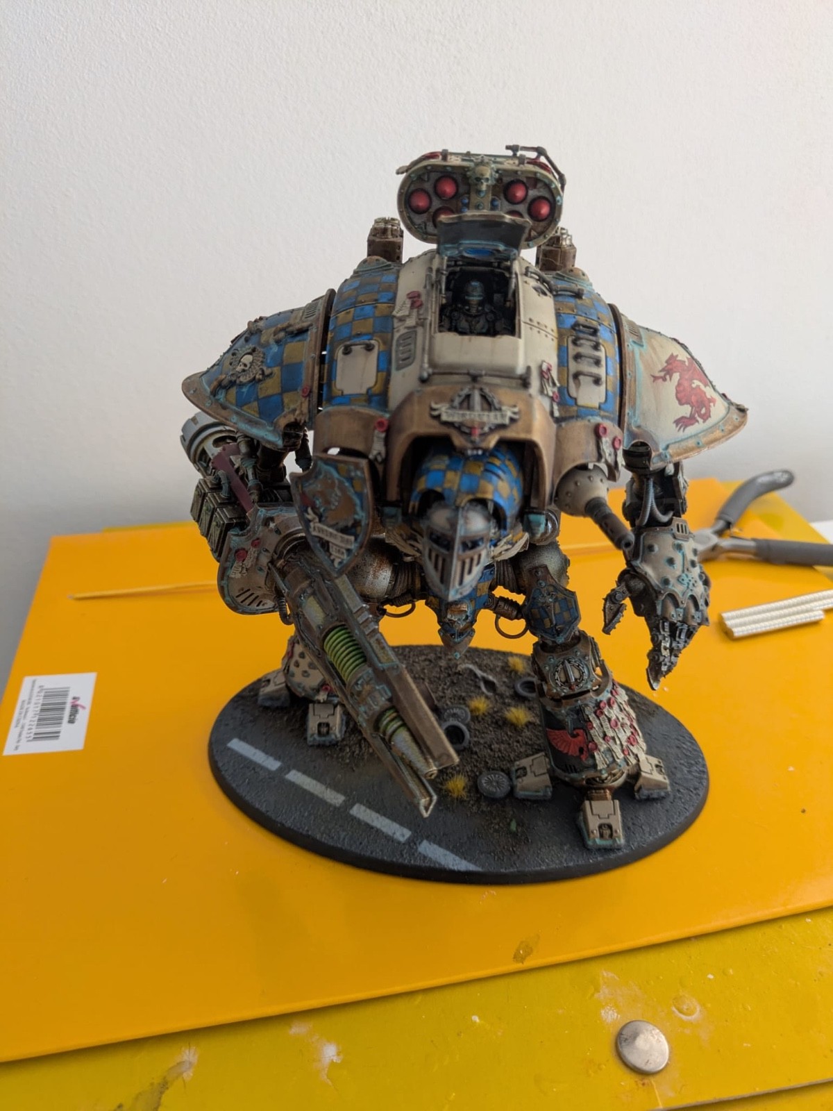 warhammer 40 imperial knight canis rex pro painted + pilot