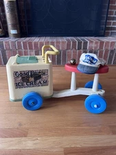 Vtg 1970s PLAYSKOOL GOOD HUMOR BIKE RIDE-ON TOY ICE CREAM TRUCK Car Hat Rare