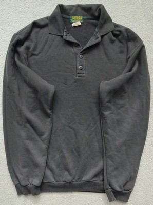 Sierra Trading Post Mens S Black 100% Cotton Polo Pit 20'' Length 26.5'' Stained
