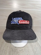 Vintage New Era Cooper Tools Black Corduroy Snapback Trucker Hat Made In USA