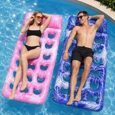 Inflatable Pool Floats Bed Adult Floating Lounge Chairs Floating Hammock