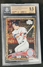 2011 TOPPS UPDATE COGNAC DIAMOND ANNIVERSARY MIKE TROUT RC BGS 9.5 True Gem 