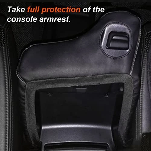 Center Console Armrest Cover for Honda Accord 2013-2017 Beige Leather Protector Foto 4 de 4