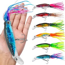 Señuelos De Pesca De Agua Salada Y Dulce Cebos Silicona Con Ganchos - 6 PACK