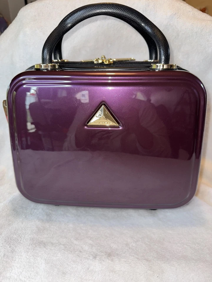 Triforce Vizcaya Hard Shell Vanity Cosmetic Case Purple Travel Bag Organizer - Image 4 of 4