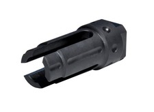 1/2x28 TPI Thread Muzzle Brake Compensator for .17HMR -Trident - Steel - Black