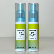 2 X Trader Joe's  Dry Shampoo With Pro Vitamin B5 1.35 oz Full Size TSA Approved