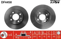 2X TRW Bremsscheibe DF4458 FüR KIA Hyundai Picanto TA BA IA PA I10 1 2 LPG SA