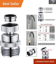 Durable Faucet to 3/4" Garden Hose Adapter with Built-In Aerator - Easy Install