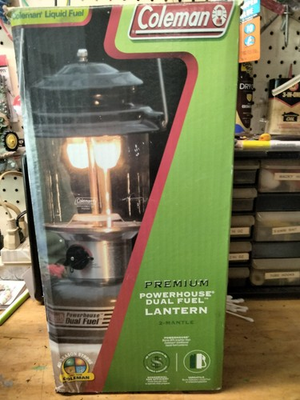#ad Vintage Coleman Two Mantle Powerhouse Dual Fuel Lantern 295 700. Made In USA $42.99
