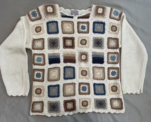 Vintage Pullover Spice Of Life Granny Square Pulli S - Bild 1 von 14