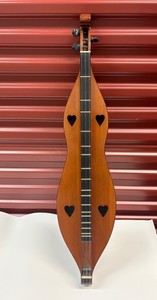 Handcrafted Appalachian Mountain Dulcimer Heart Cutouts Folk String Instrument