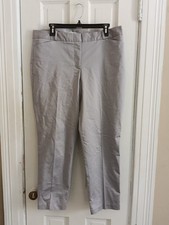 LIZ CLAIBORNE Career Womans Ankle Pants Gray Size 12 Emma Classic B4