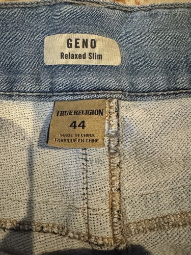 True Religion 44 Geno Relaxed Slim Fit Jeans Distressed Light Weight - Picture 3 of 11