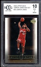 LeBron James Rookie Card 2003-04 Upper Deck #25 BGS BCCG 10 (holder issue). rookie card picture