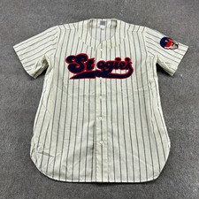 Camisa DE COLECCIÓN Tampico Stogies Hombres L Rayas Blancas 7 Largas Gon Jersey Ebbets Field