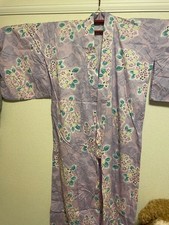 Yukata hydrangea pattern light purple floral pattern summer festival bon dance