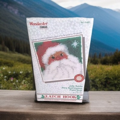 Caron Wonderart Latch Hook Kit Jolly Santa Father Christmas #4691 New Sealed 