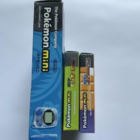 Nintendo Pok&eacute;mon Mini Console Wooper Blue + 3 Game Cartridges Tested Working
