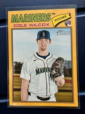 2026 Topps Heritage Yellow Border SP #155 Cole Wilcox (RC) Mariners 