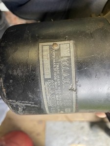 Vintage Klaxon-12 Volt Horn Ahooga Brass Electric 12V Klaxon