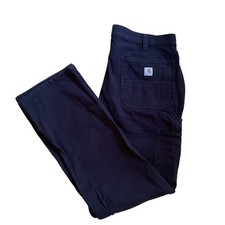 Carhartt Rugged Flex Pants Double Knee Womens 14 Regular Black Loose Fit Work