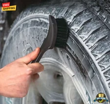 1pc Tire Cleaning Brush – Soft Bristle Wheel & Rim Detailing Tool for Vehicles