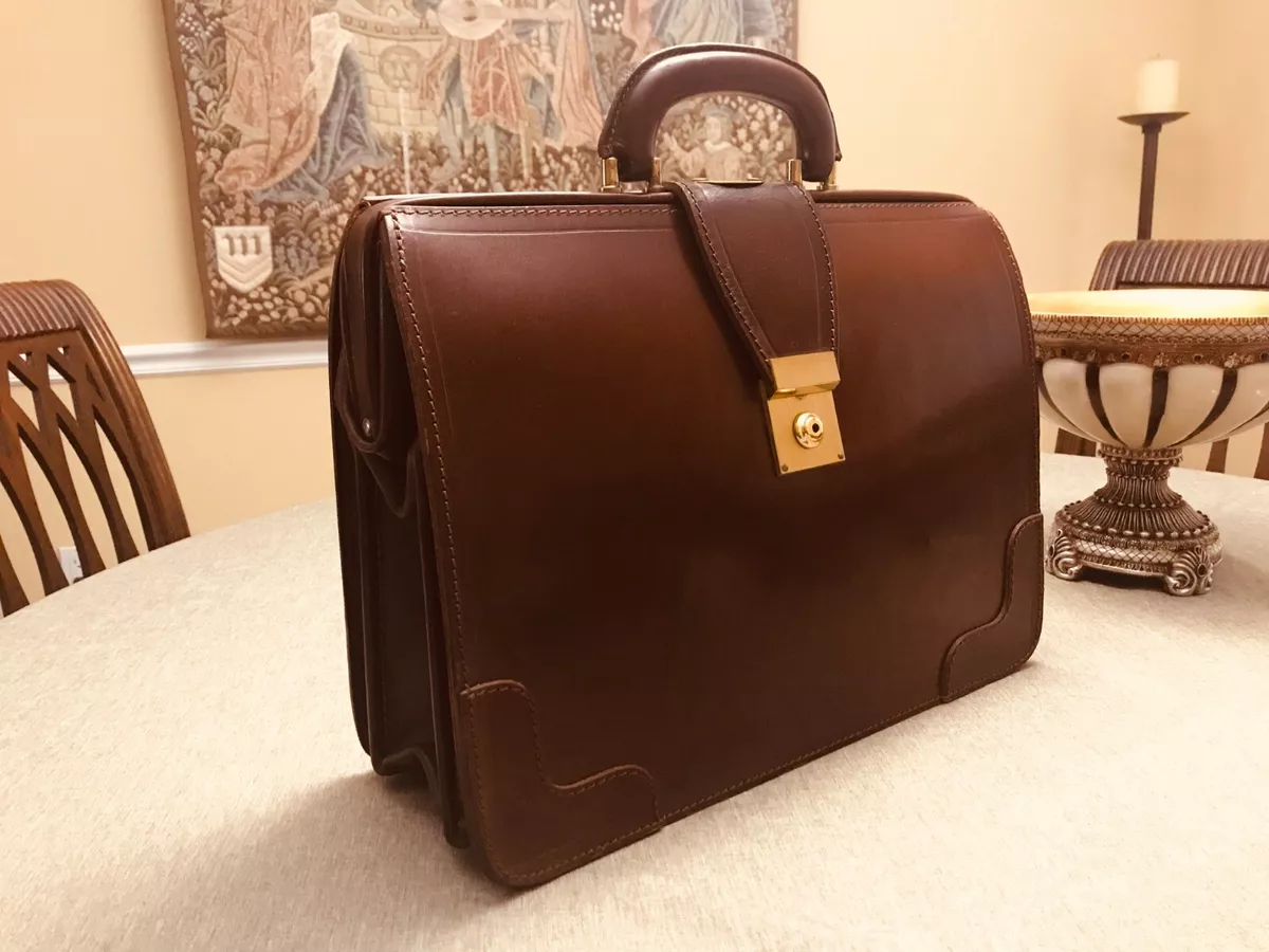 Luxury Bridle Leather Gladstone Bag