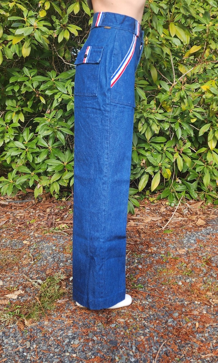 RARE 1970s Wrangler Misses Red White & Blue Wide Leg Flare RARE 1970s Wrangler Misses Red White & Blue Wide Leg Flare