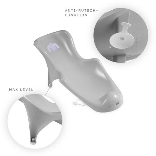 Hylat Baby Badewanne Set - für Neugeborene und Babys – Motiv Yeti - Bild 13 von 49