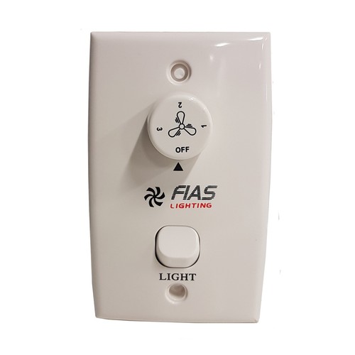 Fias Lighting Ceiling Fan 3 Speed Wall Controller with Capacitor + Light Switch - Picture 2 of 2