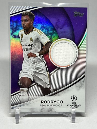 RODRYGO 2023-24 Topps UEFA Club Competitions VIOLA SUPERSTAR RELIC 015/299 - Foto 1 di 2