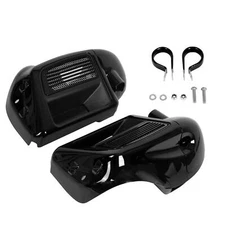 Black Lower Vented Fairing Glove Box For Harley Touring Electra Glide 2014-Up
