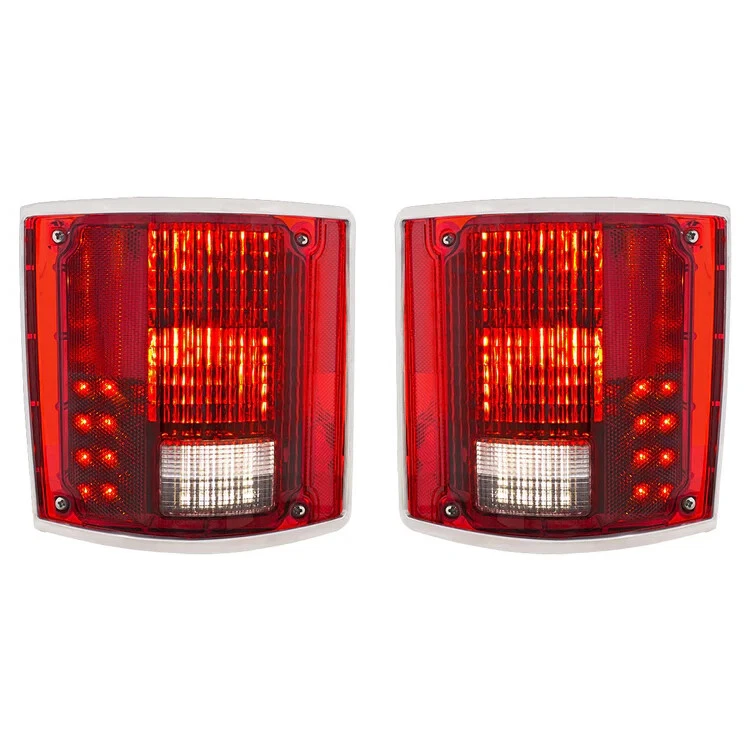 Chevy/GMC 1973-1991: Juego de luces traseras LED (rojo, con moldura) - Par Foto 2 de 4