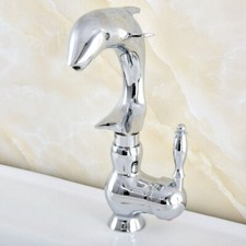 Dolphin Chrome Single Handle/Hole Kitchen Faucet Bathroom Sink Mixer Tap 2sf853