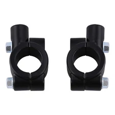 Motorcycle Universal 7/8" 10mm Handlebar Mount Mirrors Clamp On Brackets For ATV